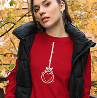 Heart Medallion Long Sleeve T-Shirt