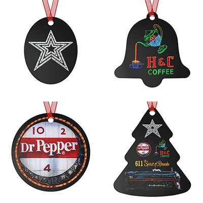 Iconic Roanoke Metal Ornaments