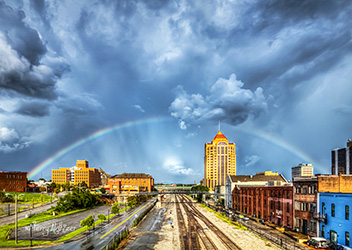 Summer Rainbow Roanoke City by Terry Aldhizer